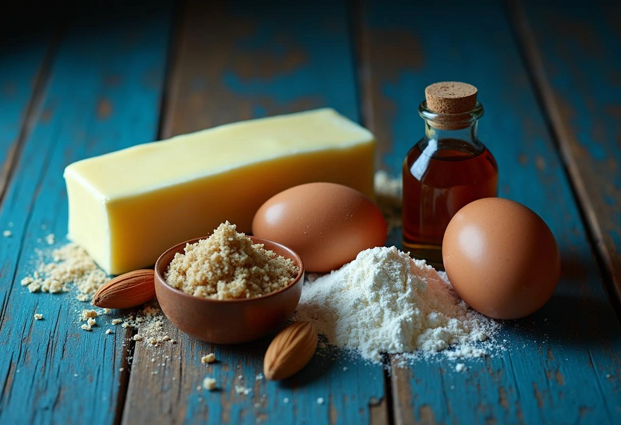 Key ingredients for a moist cake
