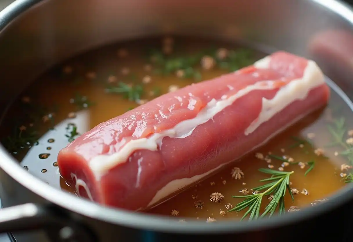 Gammon joint being boiled