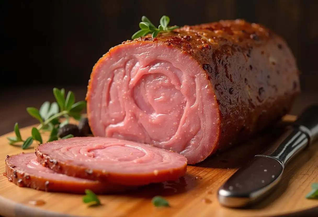 A perfectly cooked, moist gammon