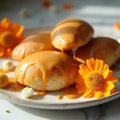 Madeleine cookies with cream cake ganache.