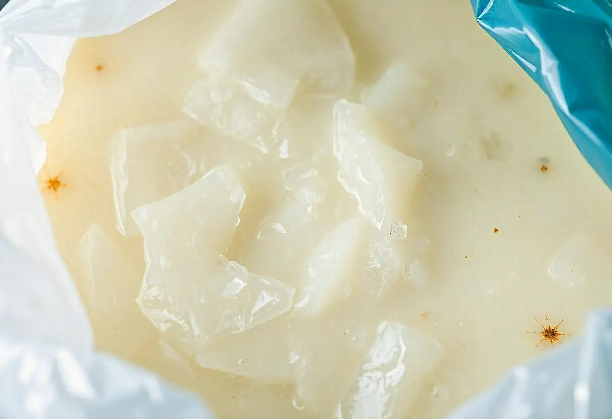 Frozen leek and potato soup