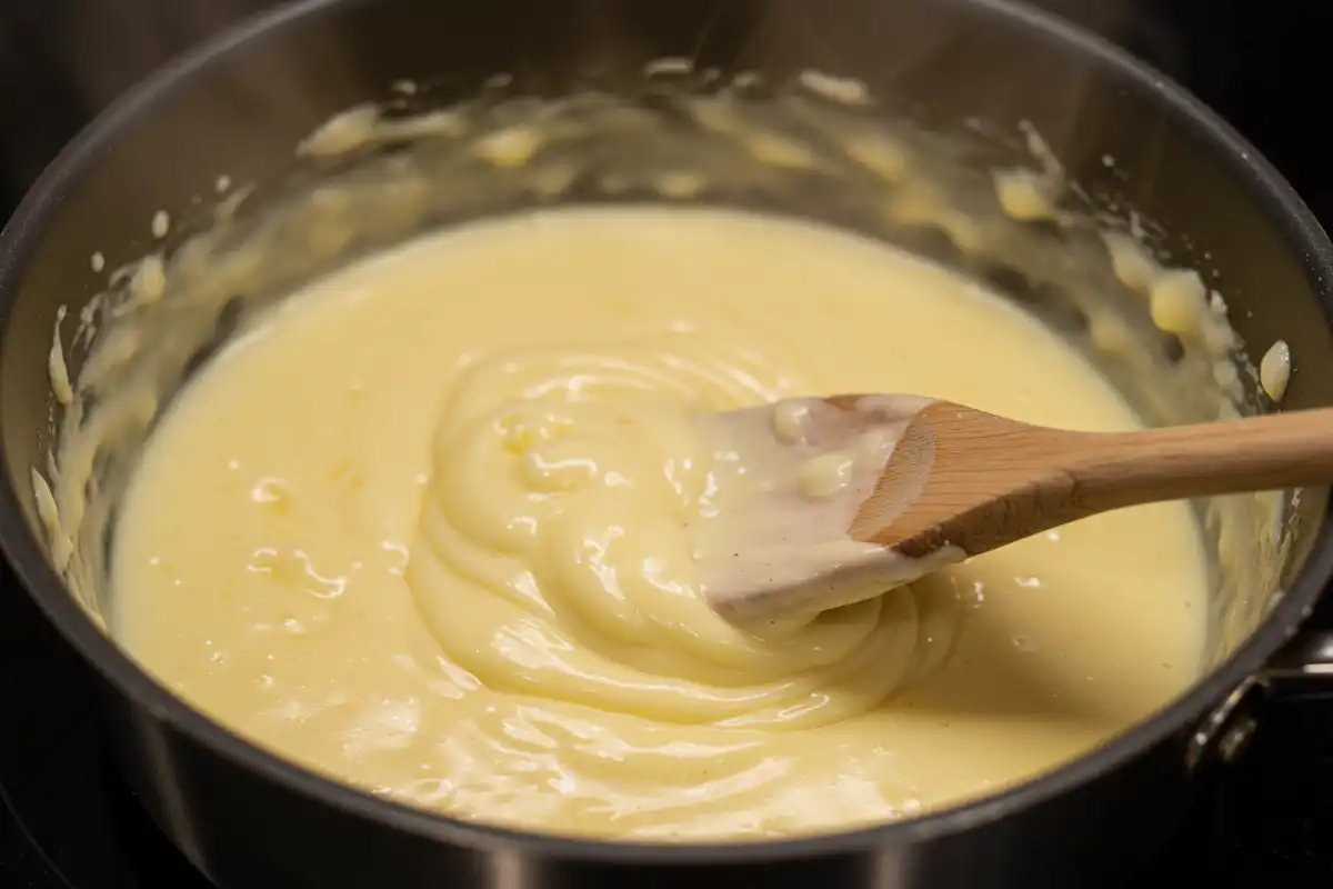 Melting Tini's cheese blend (cheddar, Gruyere, Monterey Jack) into a creamy sauce: revealing the answer to "What cheese does Tini use