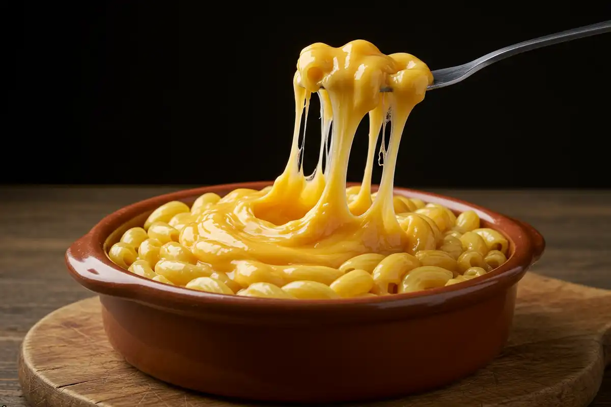 Crumbled feta on mac and cheese - an example of "What cheeses are not to use for mac and cheese," showing poor melting and texture.