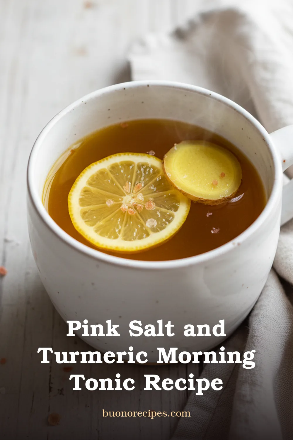 Pink Salt and Turmeric Morning Tonic