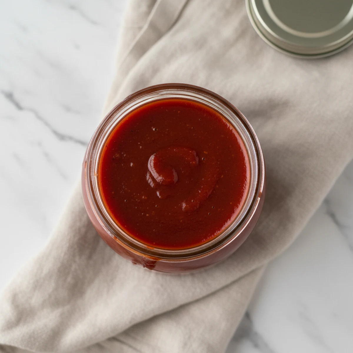 Taco Sauce Recipe: 5-Minute Blend That Beats the Store Bottles 4 Finished homemade taco sauce in a clear glass jar.